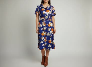 sukienki rozkloszowane midi na wesele: Sukienka damska, rozmiar S — 5