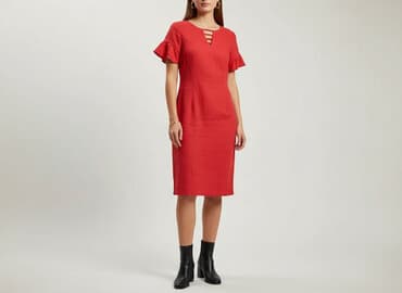 allegro sukienki damskie czerwone: Sukienka damska, rozmiar M — 6