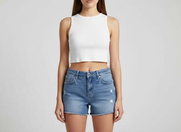 krótkie spodenki damskie jeans: Szorty damskie, rozmiar 2XS — 7