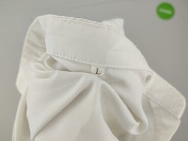 czerwony stanik pod białą bluzkę: Bluzka damska, rozmiar L — 4