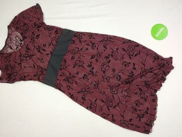 bordowa długa sukienki: Sukienka damska, rozmiar S — 3
