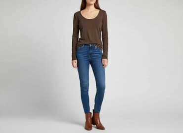 h m body z długim rękawem: H&M Divided, Women's blouse, size L — 1