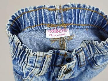 shein hello kitty jeans: Spodnie jeansowe, So cute, 6-9 miesięcy, stan - Bardzo dobry — 4