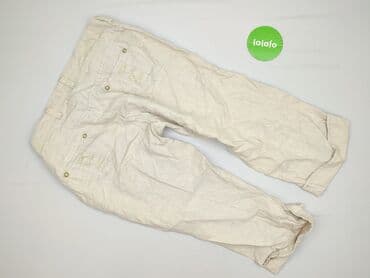 kremowe jeansy damskie: Spodnie 3/4 damskie, rozmiar 5XL — 3