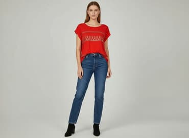 bluzki ażurowe allegro: SZACHOWNICA, Women's blouse, size L — 1