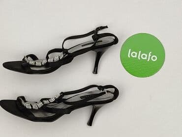 srebrne buty na słupku ccc: Sandały damskie, rozmiar 39 — 3