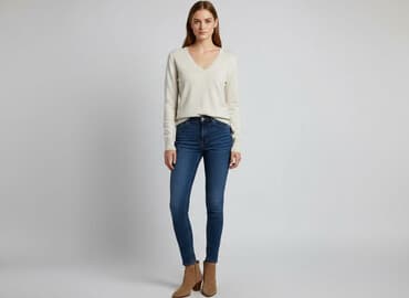 sweter z dekoltem v: Atmosphere, Sweter damski, rozmiar XS — 6