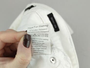 biale szerokie jeansy: One Love, Jeansy damskie, rozmiar M — 5