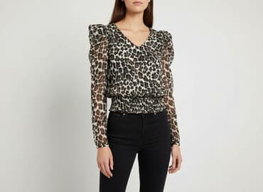 sukienka w panterkę mohito: Miss Selfridge, Bluzka damska, rozmiar M — 6