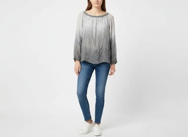 bluzka srebrną nitką: Bluzka damska, rozmiar S — 6