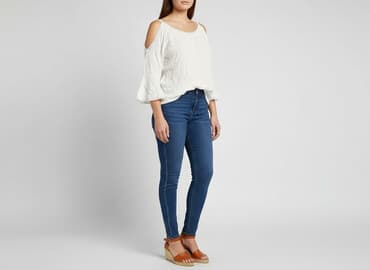 biala bluzka na jedno ramie: Orsay, Bluzka damska, rozmiar XL — 1