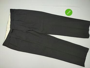 polyester undershirts: Męskie spodnie garniturowe Jakota w prążki - Klasyczny krój z kantem — 2