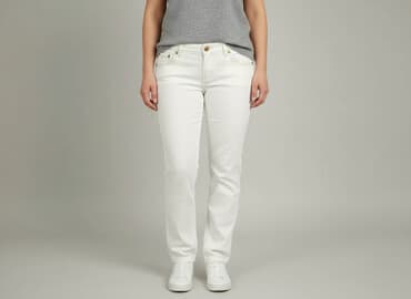 białe spodnie hello kitty: Jeansy damskie, rozmiar XL — 1