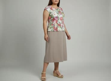 sukienka w kwiaty na wesele plus size: Forti, Women`s dress, size 2XL — 1