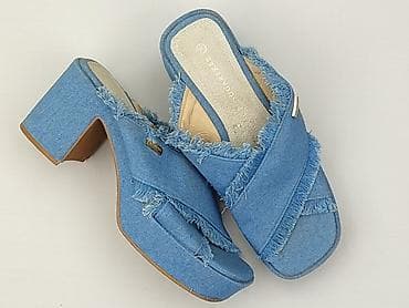 biale sandaly na platformie: Klapki damskie, rozmiar 39 — 1