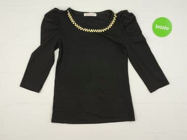 czarne bluzki z haftem: Freesia, Bluzka damska, rozmiar M — 2