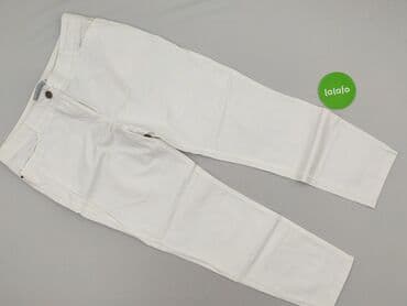 białe jeansy damskie allegro: Spodnie materiałowe damskie, rozmiar XL — 2