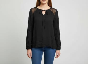 czarne bluzki siateczka: Bluzka damska, rozmiar S — 5