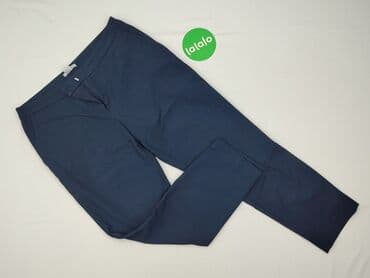 granatowe chinosy damskie: H&M, Spodnie materiałowe damskie, rozmiar M — 2