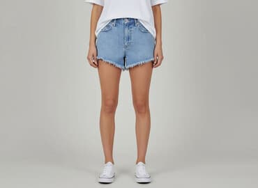 spodnie jeans bershka: Bershka, Szorty damskie, rozmiar S — 7