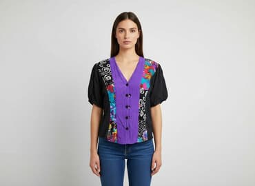 bluzki jedwabne wzorzyste: Bluzka damska, rozmiar S — 7