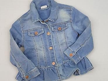bluzki z motylem: Dziecięca kurtka jeansowa, 2-3 lat, 92-98 cm, F&F, stan - Bardzo dobry — 1
