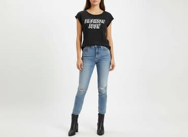 czarne koszulki damskie z nadrukiem: Retro & Icone, Футболка жіноча, розмір S — 1