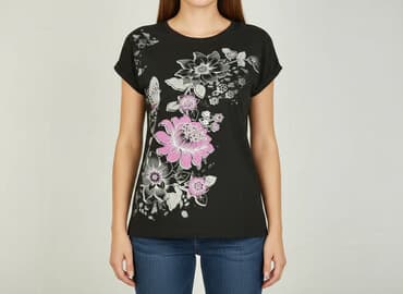 markowe t shirty damskie wyprzedaż zalando: T-shirt damski, rozmiar S — 7