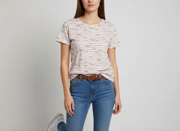 koszula nocna damska z długim rękawem: Janina, Women`s T-shirt, size M — 1