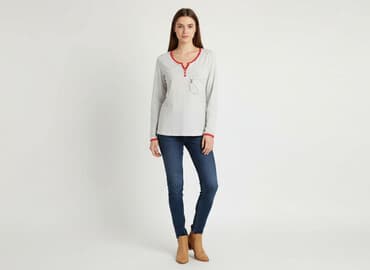 skarpeta świąteczna szara: Canda, Bluzka damska, rozmiar S — 6