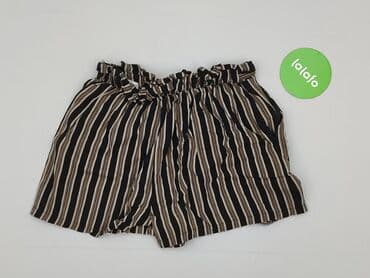 krótkie spodenki z wysokim stanem w paski: PULL&BEAR, Szorty damskie, rozmiar S — 4