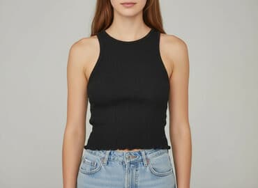 stradivarius top siateczkowy: Stradivarius, Top damski, rozmiar S — 1