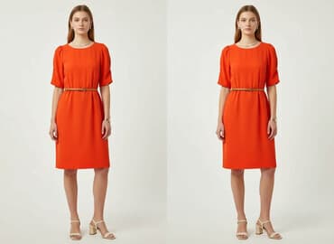 sukienki czerwone dopasowane: Yessica, Sukienka damska, rozmiar M — 6