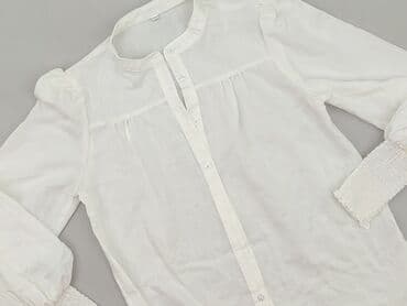 biała bluzka ze stójką damska: Bluzka damska, rozmiar M — 1