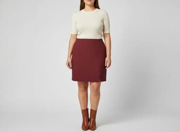 czerwone ołówkowe spódnice midi: Spódnica damska, rozmiar XL — 1