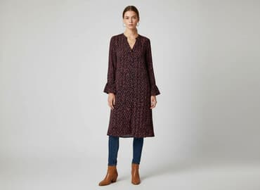 czerwona sukienka w groszki h m: Hema, Sukienka damska, rozmiar L — 14