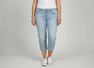 jeansy cropped damskie: Joy, Spodnie 3/4 damskie, rozmiar XL — 6