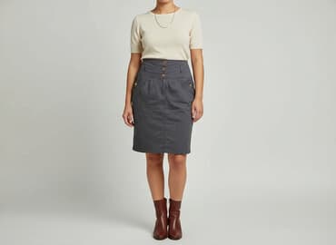 plisowane spódnice szara: Spódnica damska, rozmiar XL — 6