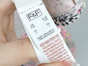 sukienka w paski h: Dress, F&F, 8 years, 122-128 cm, condition - Very good — 5