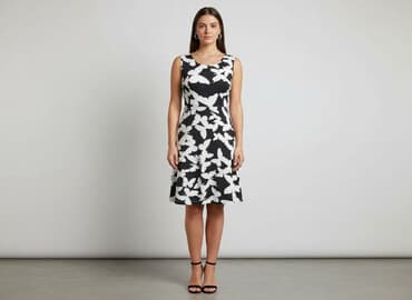 sukienka w motyle damska: Sukienka damska, rozmiar M — 1