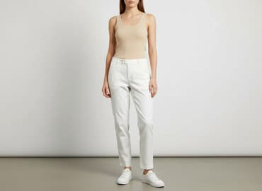 białe spodnie na wesele: Spodnie materiałowe damskie, rozmiar XS — 6