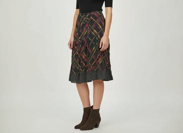 spódnice plisowane midi zielone: Women`s skirt, size S — 1