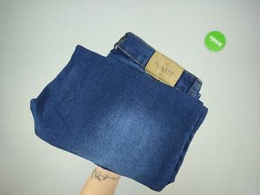 custom jeansy: Denim, Jeansy damskie, rozmiar L — 6
