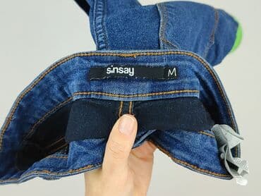 krótkie spodenki z wysokim stanem jeansowe: Szorty damskie, rozmiar M — 4