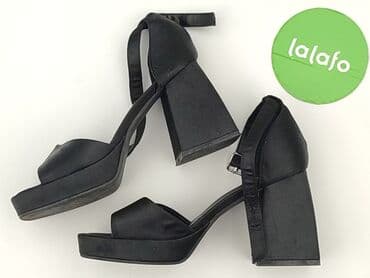 ccc srebrne sandały na obcasie: Sinsay, Sandały damskie, rozmiar 37 — 4