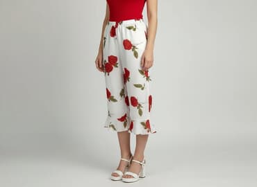 sukienka z gumkami w pasie: Material trousers for women, size One size — 1