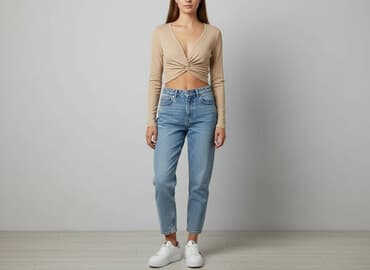 bluzki prazkowane: FB Sister, T-shirt damski, rozmiar S — 6