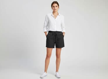 szorty w cytryny hm: H&M, Szorty damskie, rozmiar L — 6