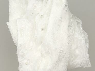 Biała firana/zasłona żakardowa z dekoracyjnymi perełkami - Materiał — 4