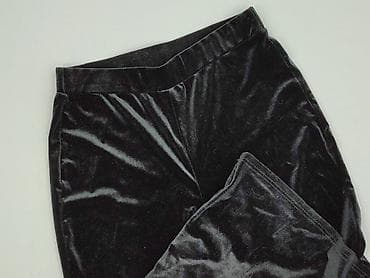 chicaca spodnie: Czarne damskie spodnie z weluru - Materiał: miękki, elastyczny welur — 1